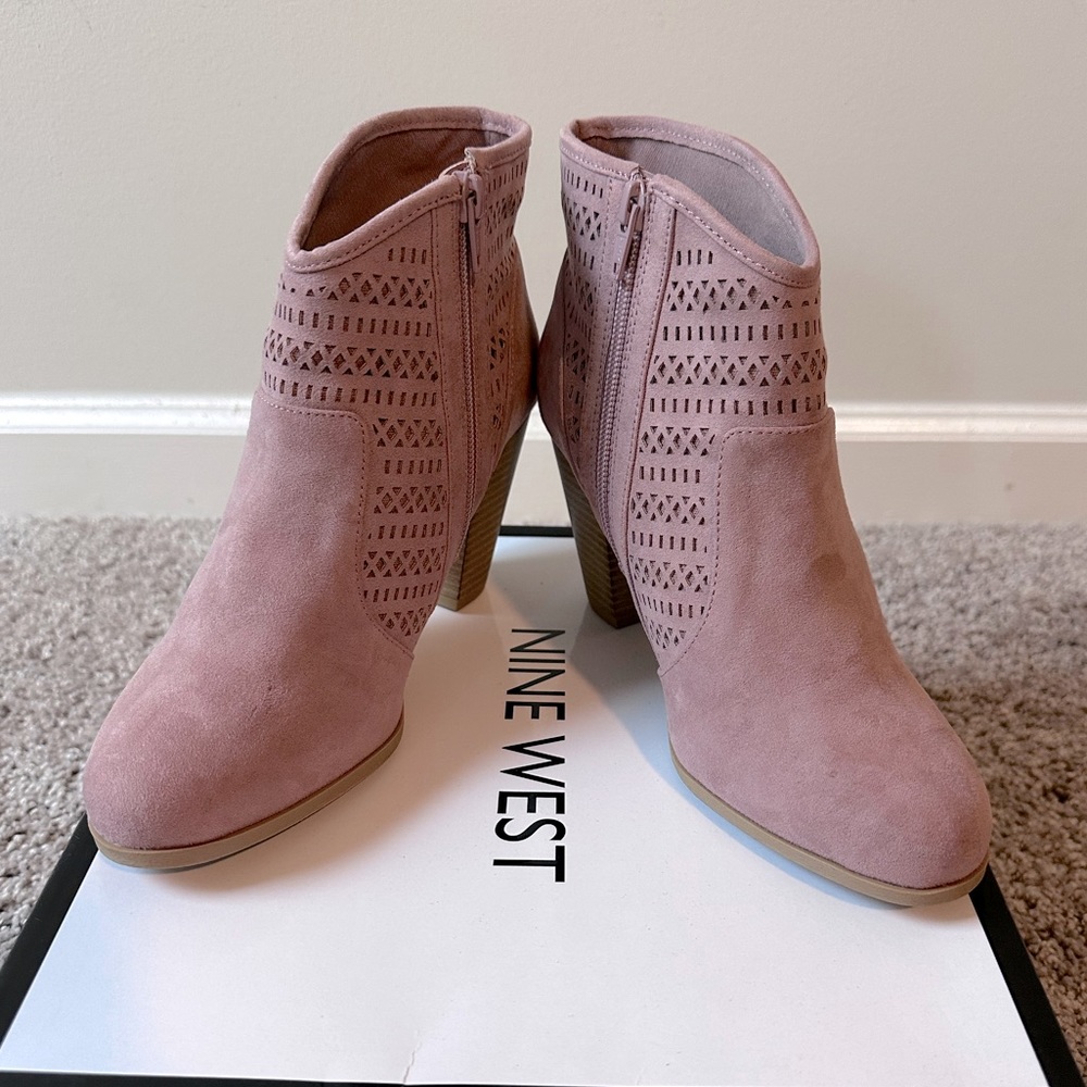 *BRAND NEW WITH BOX* Nine West Blush Booties Size 8!